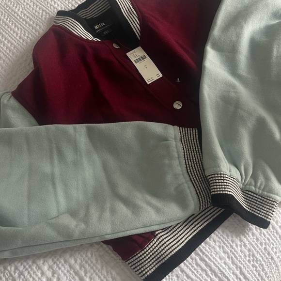 NWT, Maeve colorblock wool bomber jacket - Picture 4 of 8